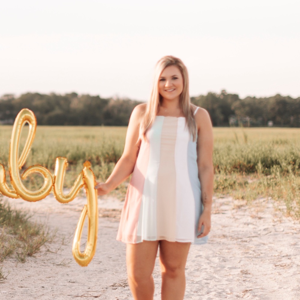 pastel striped dress
